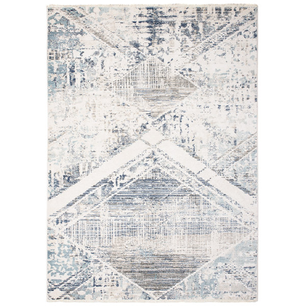 Borough Wharf Chanute Flatweave Grey/Blue Rug Wayfair.ie